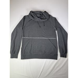 Original Use Men's Sweater Size M Pullover Hooded Gray Raw Hem Kangaroo Pocket